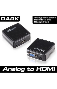 Dark Vga To Hdmı Aktif  Dönüştürücü