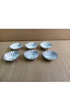 Alüminyum Mini Kek & Tartolet Kalıbı 4cm 12 Adet