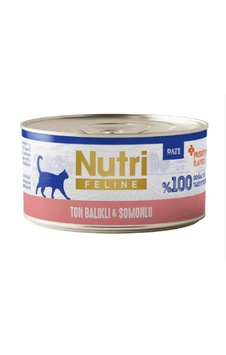 Nutri Feline Ton Balıklı Ve Somonlu Tahılsız Kedi Konservesi 70 Gr Nutri Feline Ton Balıklı Ve Somonlu Tahılsız Kedi Konservesi 70 Gr
