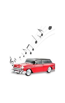 Klasik Araba Usb-tf-fm Radyo Bluetooth Hoparlör Dekoratif Müzik Kutusu Araba
