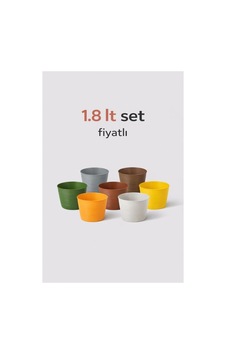 7 Adet Renkli Dekoratif Plastik Saksı Seti 1.8 Litre 7 Adet Renkli Dekoratif Plastik Saksı Seti 1.8 Litre