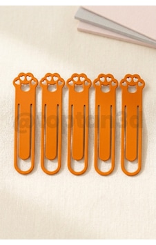 5'li Paket Turuncu Pati Kitap Ayracı, Sevimli Kedi Pati Figürlü Ayraç, Kedi Severlere Hediyelik Kitap Ayracı - 10cm 5'li Paket Turuncu Pati Kitap Ayracı, Sevimli Kedi Pati Figürlü Ayraç, Kedi Severlere Hediyelik Kitap Ayracı - 10cm