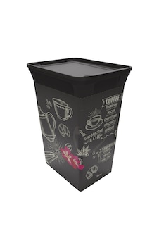 Qutu Caffe 40lt Çöp Kovası Siyah