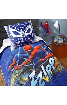 Taç Lisanslı Spiderman Blue City Tek Kişilik Nevresim Takımı Taç Lisanslı Spiderman Blue City Tek Kişilik Nevresim Takımı
