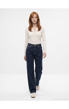 Dilvin 72369 %100 Pamuk Wide Leg Jean-lacivert Dilvin 72369 %100 Pamuk Wide Leg Jean-lacivert