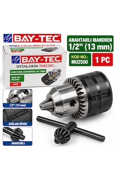 Bay-tec Anahtarlı Mandren Ustaların Tercihi 1/2 13 Mm Ürün Kodu : Mu2500 Bay-tec Anahtarlı Mandren Ustaların Tercihi 1/2 13 Mm Ürün Kodu : Mu2500
