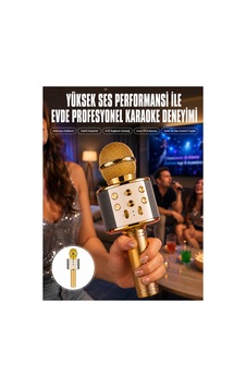 Karaoke Mikrofon Dahili Hoparlörlü Sdusbaux Girişli Bluetooth Hoparlör Karaoke Mikrofon Dahili Hoparlörlü Sdusbaux Girişli Bluetooth Hoparlör