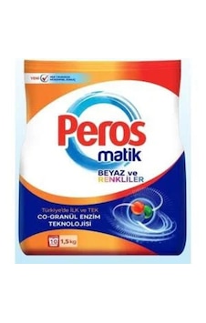 Peros Matik Toz Deterjan Beyaz Ve Renkliler 1,5 Kg - 10 Yıkama Peros Matik Toz Deterjan Beyaz Ve Renkliler 1,5 Kg - 10 Yıkama