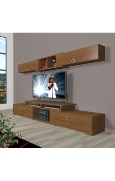 Decoraktiv Flex 5130 Mdf Gold Tv Ünitesi Tv Sehpası Ceviz Decoraktiv Flex 5130 Mdf Gold Tv Ünitesi Tv Sehpası Ceviz