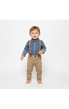 Mnk Baby & Kids Jeans Gömlek Gabardin Pantolon Erkek Bebek Takımı M00774 Bej Mnk Baby & Kids Jeans Gömlek Gabardin Pantolon Erkek Bebek Takımı M00774 Bej
