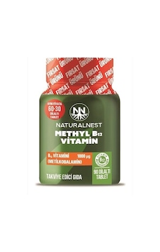 Naturalnest Methyl B12 Vitamin 1000 Mcg 90 Dilaltı Tablet Naturalnest Methyl B12 Vitamin 1000 Mcg 90 Dilaltı Tablet