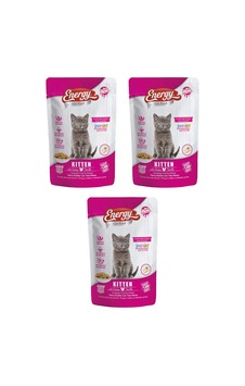 Energy Tavuklu Yavru Yaş Pouch Kedi Maması 3 x 85 G Energy Tavuklu Yavru Yaş Pouch Kedi Maması 3 x 85 G