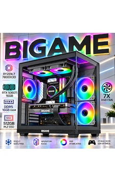 Bigame HYPER-V5 R7-7800X3D 16 GB 16 GB 512 GB M2 SSD RTX5060Ti Free Dos Masaüstü Oyuncu Bilgisayarı Bigame HYPER-V5 R7-7800X3D 16 GB 16 GB 512 GB M2 SSD RTX5060Ti Free Dos Masaüstü Oyuncu Bilgisayarı
