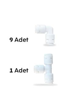 9 L + 1 T Quick Dirsek Su Arıtma Cihazları Filtreleri İle Uyumlu 9 L + 1 T Quick Dirsek Su Arıtma Cihazları Filtreleri İle Uyumlu