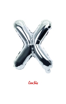 Harf Folyo Balon Gümüş 100cm 40 Inç X Harf Folyo Balon Gümüş 100cm 40 Inç X