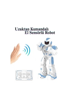 Uzaktan Kumandalı Robot El Sensörlü Şarjlı Led Işık Moonwalk Yürüyen Akıllı Robot 19 Fonksiyon