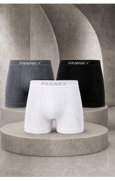 Fit Women Erkek Casual Comfort Günlük 3 Lü Boxer Füme Fit Women Erkek Casual Comfort Günlük 3 Lü Boxer Füme