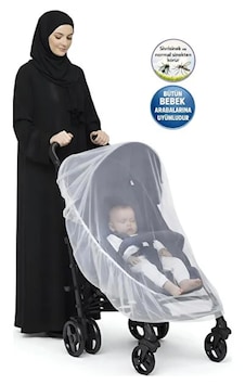 Beyaz Bebek Arabası Sinekliği Sineklik Cibinlik Beyaz Beyaz Bebek Arabası Sinekliği Sineklik Cibinlik Beyaz