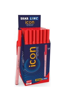 Linc Icon 50'li 1.0mm Kapaklı Tükenmez Kalem Kırmızı Diğer
