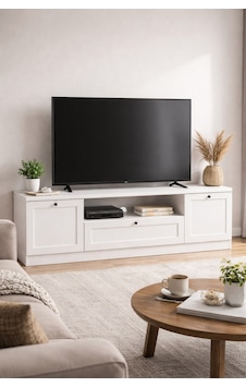 Terra Tv Ünitesi 160x46x35 Cm Beyaz - Modern Tasarım