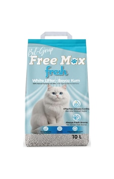 Free Max Fresh Kokulu Beyaz Bentonit Kedi Kumu 10lt