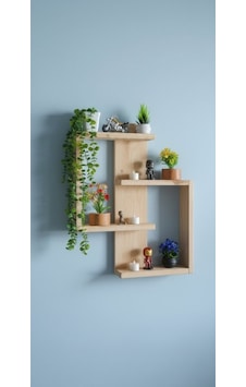 Ahşap Dekoratif Duvar Rafı - 60x50 Cm Modern Tasarım - Çift Taraflı Bantlı Montaj Derinlik 10 Cm Bej Ahşap Dekoratif Duvar Rafı - 60x50 Cm Modern Tasarım - Çift Taraflı Bantlı Montaj Derinlik 10 Cm Bej