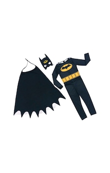 Tarzkids Batman Çocuk Kostümü - Maskeli Pelerinli Batman Kostümü Siyah Tarzkids Batman Çocuk Kostümü - Maskeli Pelerinli Batman Kostümü Siyah