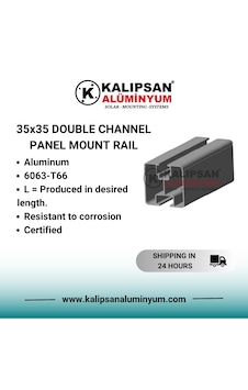 35x35 Alüminyum Çift Kanallı Ray Profili 2000mmx3 Sigma 35x35 Alüminyum Çift Kanallı Ray Profili 2000mmx3 Sigma