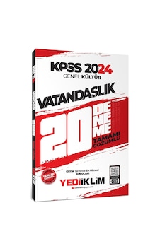 Yediiklim Yayınları 2024 Kpss Genel Kültür Vatandaşlık Tamamı Çözümlü 20 Deneme - Yediiklim Yayınları