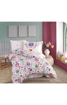 Hobby Tek Kişilik Poplin Nevresim Takımı Alice Mor Diğer