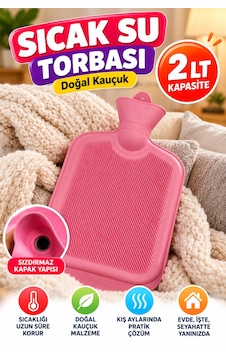 2 Lt Doğal Kauçuk Sıcak Su Torbası Vidalı Kapaklı Esnek Dokulu Termofor Karışık Renk Gönderim Modeli Renkli 2 Lt Doğal Kauçuk Sıcak Su Torbası Vidalı Kapaklı Esnek Dokulu Termofor Karışık Renk Gönderim Modeli Renkli