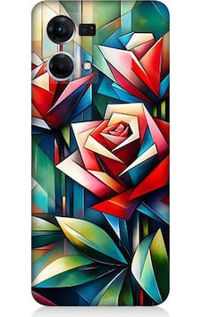 Oppo Reno 7 Uyumlu Soyut Origami Gül Deseni Desenli Silikon Kılıf Çok Renkli Oppo Reno 7 Uyumlu Soyut Origami Gül Deseni Desenli Silikon Kılıf Çok Renkli
