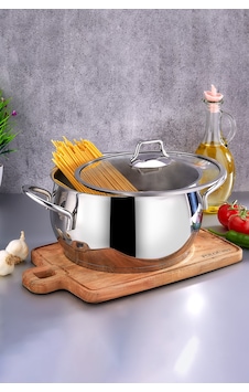 Polochef Paslanmaz Çelik Derin Tencere 24 Cm Kapaklı Gümüş Polochef Paslanmaz Çelik Derin Tencere 24 Cm Kapaklı Gümüş