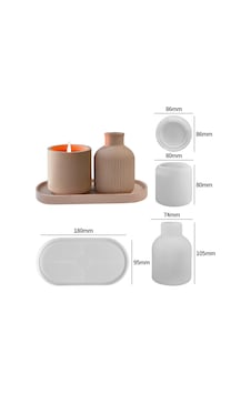 Alçı & Taş Tozu, Hobi Döküm Çalışmaları İçin Esnek Silikon Kalıp Seti 4 Parça Dekoratif Set Alçı & Taş Tozu, Hobi Döküm Çalışmaları İçin Esnek Silikon Kalıp Seti 4 Parça Dekoratif Set