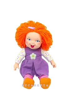 Lahana Saçlı Gökkuşağı Bebek 45 cm Turuncu