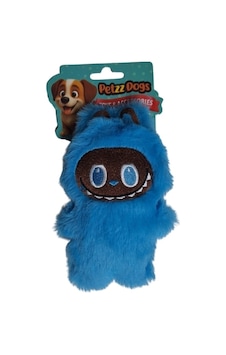 Petzzdogs Labubu Peluş Köpek Çiğneme Oyuncağı Mavi 16x10 Cm