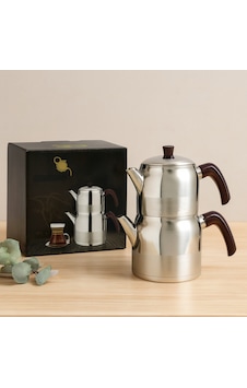Çelik Mini Çaydanlık Seti - Çift Kapaklı 1l/1.5l Kendinden Süzgeçli Çok Renkli Çelik Mini Çaydanlık Seti - Çift Kapaklı 1l/1.5l Kendinden Süzgeçli Çok Renkli