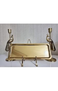 Gold 33x13 Servis Sunum Tepsisi,%100 TİTANYUM KAPLAMA