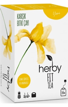 Herby Fit Tea Elma Sirkesi ve Ananaslı Karışık Bitki Çayı Süzen Poşet 20'li Herby Fit Tea Elma Sirkesi ve Ananaslı Karışık Bitki Çayı Süzen Poşet 20'li