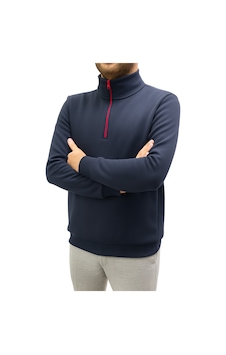 Bato Yaka Yarım Fermuarlı Sweatshirt İş Kıyafeti 10 Adet Özel İsim & Logo Baskılı / Nakışlı Lacivert Bato Yaka Yarım Fermuarlı Sweatshirt İş Kıyafeti 10 Adet Özel İsim & Logo Baskılı / Nakışlı Lacivert