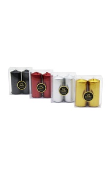 Gül Candle Gl-215 Yaldızlı Takoz Mum 2'li- 72'li Paket Gül Candle Gl-215 Yaldızlı Takoz Mum 2'li- 72'li Paket