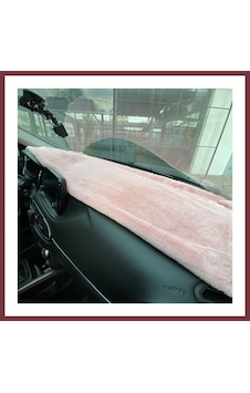 Storeşahin Yumuşak Tüylü Oto Torpido Bagaj Üstü Örtü Peluş Halı Pudra Pembe 130x40cm Shn0720
