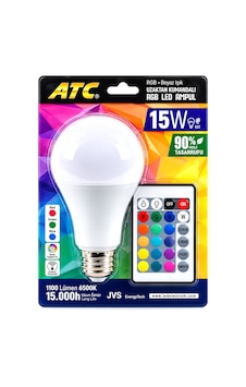 Kumandalı - Rgb 15w 90w - E27 Led Ampul 1100lm 15000 Saat Ömür Belirtilmemis Kumandalı - Rgb 15w 90w - E27 Led Ampul 1100lm 15000 Saat Ömür Belirtilmemis