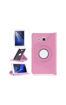 Aksesuarcim 4 Sm-t280 T285 İle Uyumlu Kılıfı Suni Deri 2 Farklı Stand Olabilen Darbe Korumalı 360 Dönebilen Tablet Kılıfı Pembe Açık Sku: Zeusb0fhhwm1bh Arka Kapak