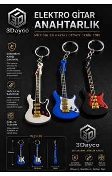 Elektro Gitar Anahtarlık Siyah Elektro Gitar Anahtarlık Siyah