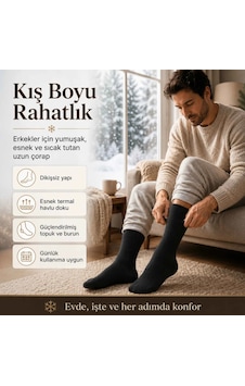 Çorap Giyim Erkek Siyah 12 Li Kışlık Uzun Termal Havlu Çorap Dikişsiz, Esnek, Sıcak Tutan, Güçlendirilmiş Topuk Ve Burun Çorap Giyim Erkek Siyah 12 Li Kışlık Uzun Termal Havlu Çorap Dikişsiz, Esnek, Sıcak Tutan, Güçlendirilmiş Topuk Ve Burun
