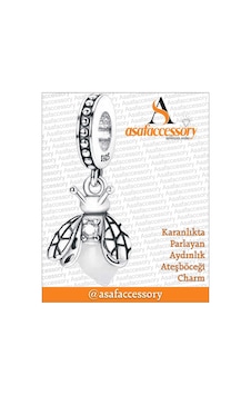 Karanlıkta Parlayan Aydınlık Ateş Böceği Charm Asafaccessory Gümüş Karanlıkta Parlayan Aydınlık Ateş Böceği Charm Asafaccessory Gümüş