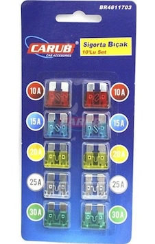 Bıçak Sigorta Karışık 10 A 15 A 20 A 25 A 30 A 10 Ad Bıçak Sigorta Karışık 10 A 15 A 20 A 25 A 30 A 10 Ad