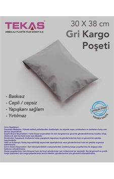 Kargo Torbası 30x38+5 Orta Boy Gri Renk