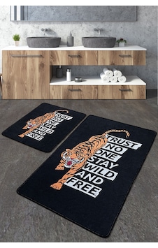 Trust Banyo Halısı Djt 2 Li Set Siyah Trust Banyo Halısı Djt 2 Li Set Siyah